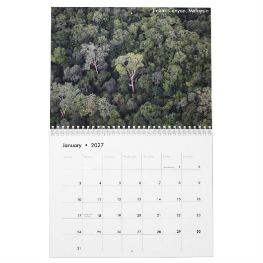 Borneo-Regenwald-Kalender Kalender (Jan 2027)