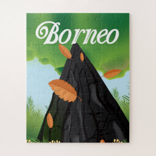 Borneo-Regenwald-Reiseposter Puzzle