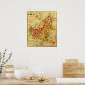 BorneoPanorama KarteBorneo Poster (Küche)