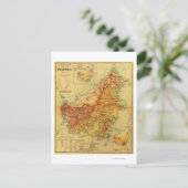 BorneoPanorama KarteBorneo Postkarte (Stehend Vorderseite)