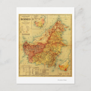 BorneoPanorama KarteBorneo Postkarte