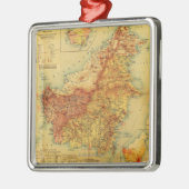 BorneoPanoramic MapBorneo Silbernes Ornament (Links)