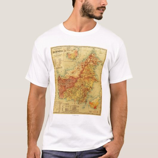 BorneoPanoramic MapBorneo T-Shirt (Vorderseite)
