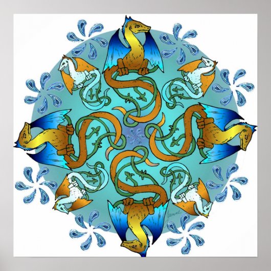 Bornholm Blues Canvas Print - Uhrzeigersinn Poster (Vorne)