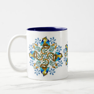 Bornholm-Blues-Tasse Zweifarbige Tasse