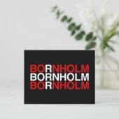 BORNHOLM Danish Flag Postkarte (Stehend Vorderseite)