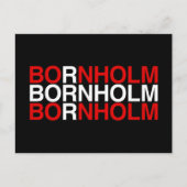 BORNHOLM Danish Flag Postkarte (Vorderseite)
