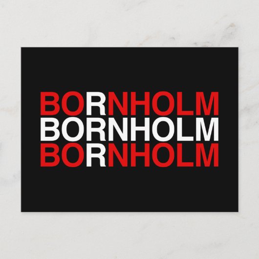 BORNHOLM Danish Flag Postkarte (Vorderseite)