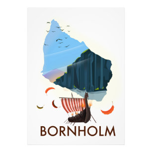 Bornholm Island Viking Karte Fotodruck