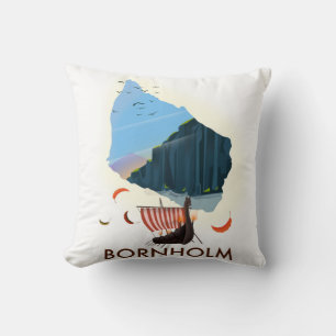 Bornholm Island Viking Map Kissen