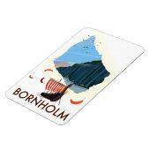 Bornholm Island Viking Map Magnet (Linke Seite)