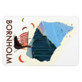Bornholm Island Viking Map Magnet (Horizontal)