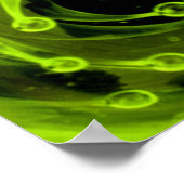 Boro Blacklight Neon Green Glass Nebula Universum Poster (Ecke)