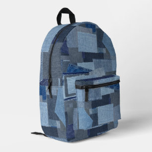 Boro Boro Blue Jean Patchwork Denim Shibori Bedruckter Rucksack