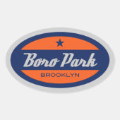 Boro Park Ovaler Aufkleber (Vorderseite)