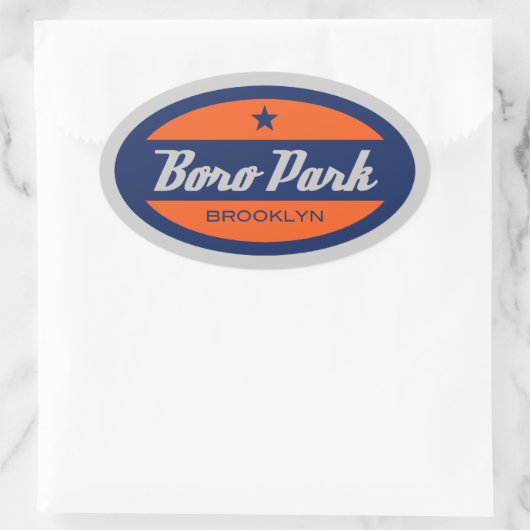 Boro Park Ovaler Aufkleber (Tasche)
