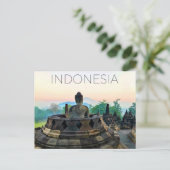 Borobudur, Indonesia Travel Postcard Postkarte (Stehend Vorderseite)