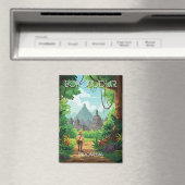 Borobudur Indonesia unesco Vintag Retro Magnet (In Situ (Geschirrspüler))