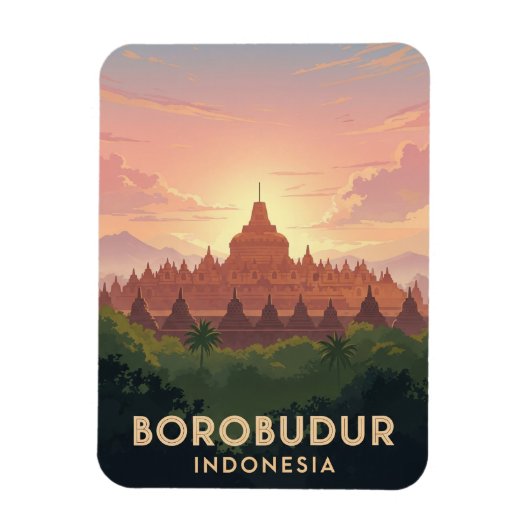 Borobudur Indonesia unesco Welterbe Reise Magnet (Vertikal)
