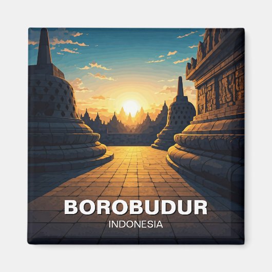 Borobudur Indonesia unesco Welterbe Reise Magnet (Vorne)