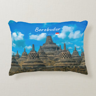 Borobudur, Indonesien - Antiker buddhistischer Tem Dekokissen