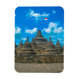 Borobudur, Indonesien - Antiker buddhistischer Tem Magnet