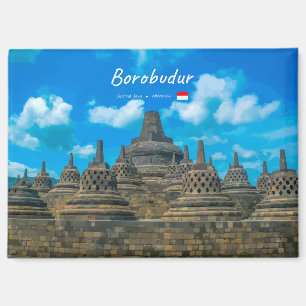 Borobudur, Indonesien - Antiker buddhistischer Tem Magnet