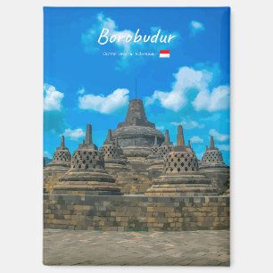 Borobudur, Indonesien - Antiker buddhistischer Tem Magnet