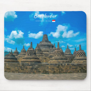 Borobudur, Indonesien - Antiker buddhistischer Tem Mousepad