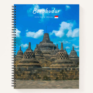Borobudur, Indonesien - Antiker buddhistischer Tem Notizblock