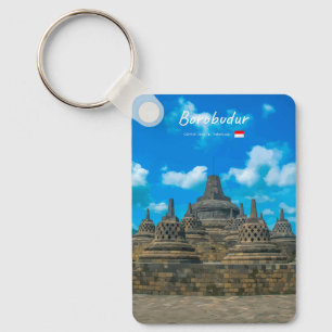 Borobudur, Indonesien - Antiker buddhistischer Tem Schlüsselanhänger