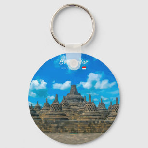 Borobudur, Indonesien - Antiker buddhistischer Tem Schlüsselanhänger
