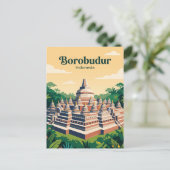 Borobudur Indonesien Postkarte (Stehend Vorderseite)