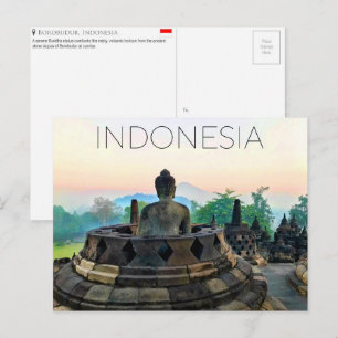 Borobudur, Indonesien Reise-Postkarte Postkarte