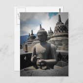 Borobudur Postkarte (Vorne/Hinten)
