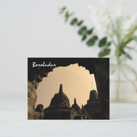 Borobudur Postkarte (Stehend Vorderseite)