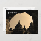 Borobudur Postkarte (Vorne/Hinten)