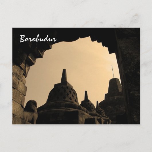 Borobudur Postkarte (Vorderseite)