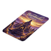 Borobudur-Tempel Indonesien Magnet (Linke Seite)