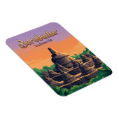 Borobudur-Tempel Indonesien Magnet (Rechte Seite)