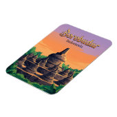 Borobudur-Tempel Indonesien Magnet (Linke Seite)