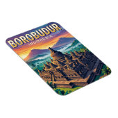 Borobudur-Tempel Indonesien Magnet (Rechte Seite)