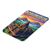 Borobudur-Tempel Indonesien Magnet (Linke Seite)