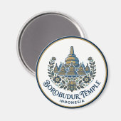 Borobudur-Tempel Indonesien Magnet (Vorderseite/Rückseite)