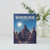 Borobudur-Tempel Indonesien Postkarte (Stehend Vorderseite)