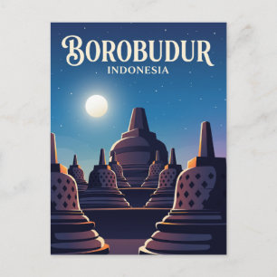 Borobudur-Tempel Indonesien Postkarte