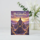 Borobudur-Tempel Indonesien Postkarte (Stehend Vorderseite)