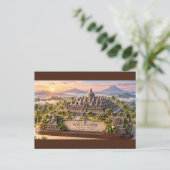 Borobudur-Tempel Postkarte (Stehend Vorderseite)