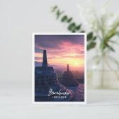 Borobudur Temple Indonesia Postkarte (Stehend Vorderseite)