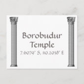Borobudur Temple Latitude Longitude Postkarte (Vorderseite)